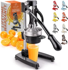 Zulay Professional Citrus Juicer - Manual Citrus Press and Orange Squeezer - Met