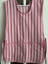 Valentines Day Everyday Cobbler Style Adult Apron Pockets Heart Ribbon Red Pink