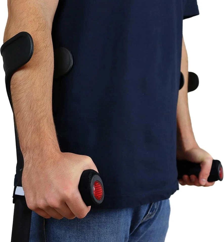 Muletas De Antebrazo Para Adultos (x2 Unidades), Almohadilla De Mango Ajustable - Изображение 3 из 4