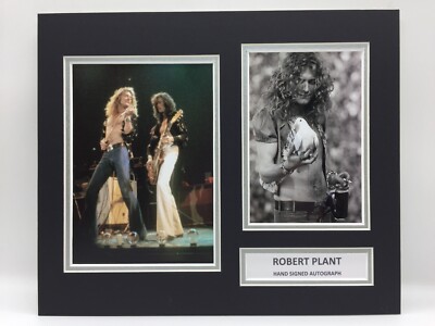 RARE Robert Plant Led Zeppelin Signed Photo Display + COA AUTOGRAPH