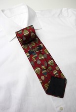 Brooks Brothers Tie Men's One Size Wine Red Pattern Pointed Pure Silk