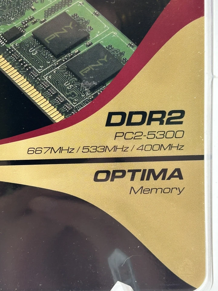 PNY OPTIMA 1GB Memory Kit DDR2 667 MHz PC2-5300 MD1024KD2-667 - Image 3 of 4