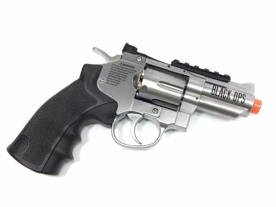 Revólver Black Ops Exterminator 2,5 pulgadas pistola de metal cromado pistola de airsoft juguete Foto 4 de 4