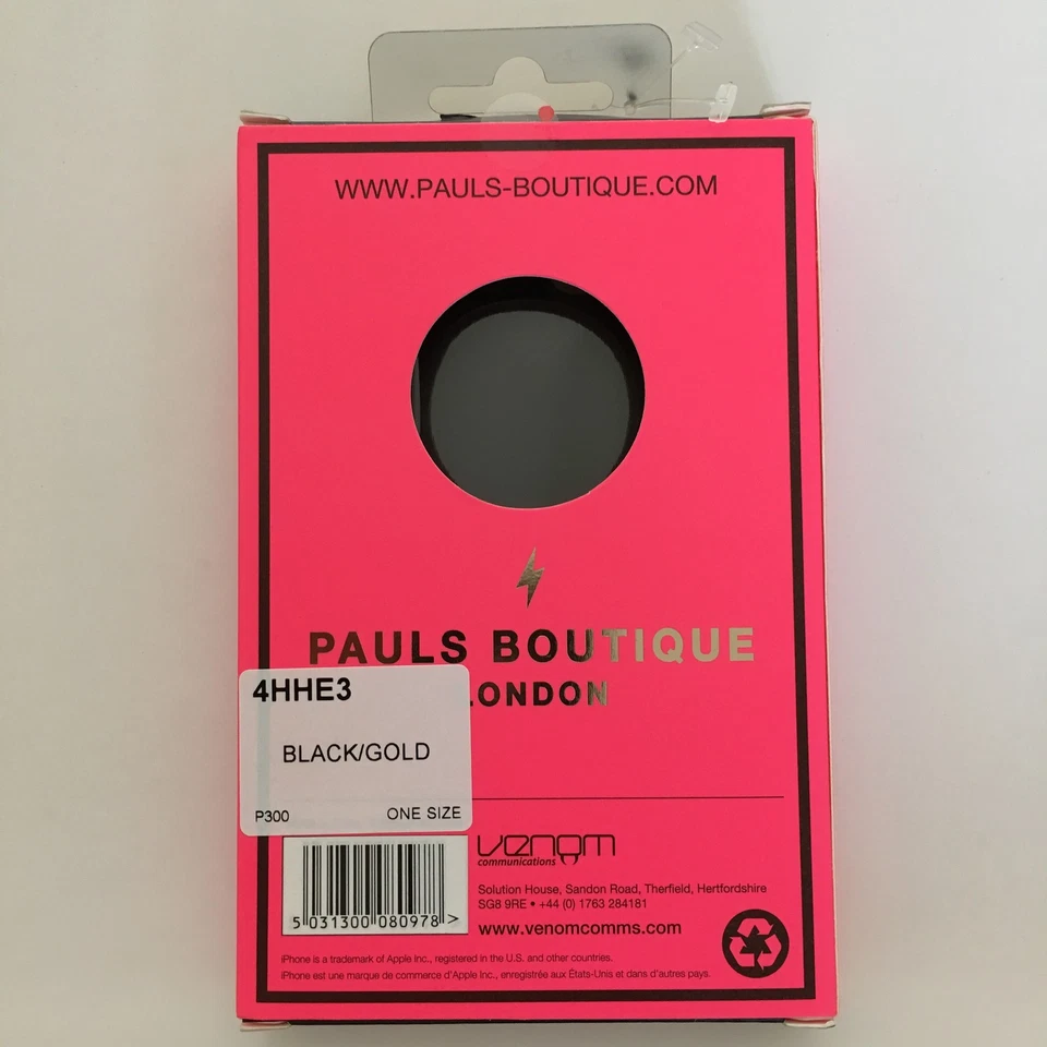 Pauls Boutique Black Gold iPhone 5 5s Case BNWT Designer London Phone Bag 64g 32 - Image 3 of 4