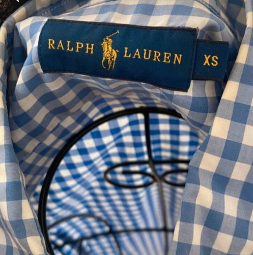 Ralph Lauren Polo / Bluse kariert Farbe Blau/ Weiß Gr. XS / 34 - Bild 3 von 4