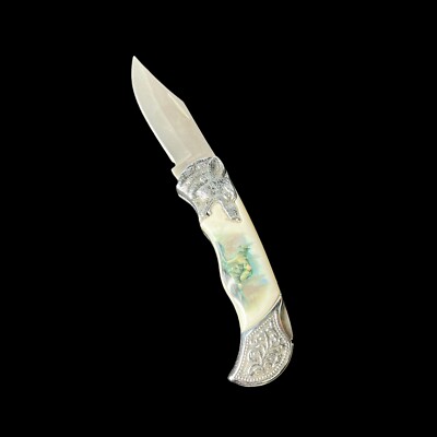 Vintage Stainless Steel Wolf Cyote Novelty Pocket Knife 