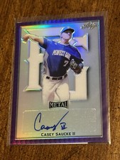 CASEY SAUCKE 2020 LEAF PERFECT GAME Purple Proof AUTO #1/1 Virginia WHITE SOX