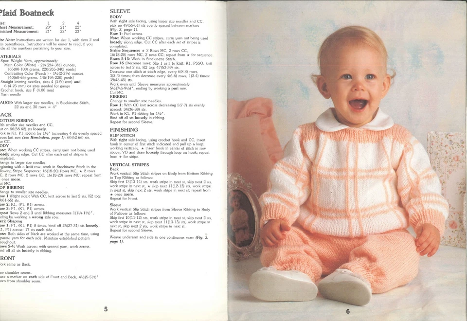 Adorable Babies 3 Knitting Pattern Booklet 1990 Prior Leisure Arts 935 Cardigan - Image 4 of 4