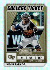 2022 Elite Extra Edition College Tickets Optic Holo #6 Kevin Parada
