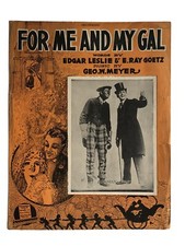 For Me And My Gal Leslie Goetz Meyer Music Sheet 1917 Huckleberry Finn Back 
