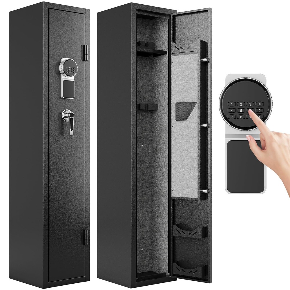 Gun Safe,Rifle Safe,Gun Safes for Rifle and Pistols,Quick Access Safes for Sh...