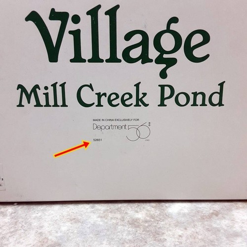 Dept 56 New England Village Mill Creek Pond 52651 Christmas Holiday