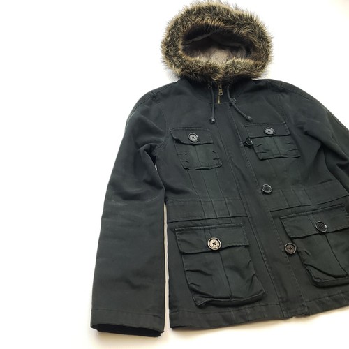 Chaqueta de Campo Ralph Lauren Mediana Mujer Negra Ejército Militar Utilidad Combate Parka - Imagen 9 de 20