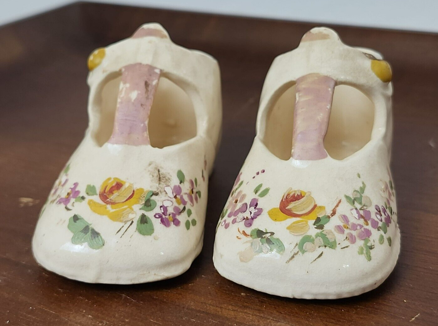 Figurine With Hand Painted Floral Motif