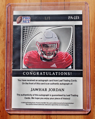 2024 Leaf Pro Set Metal - Autographs Jawhar Jordan #PA-JJ3 2024 Leaf Pro Set Metal - Autographs Jawhar Jordan #PA-JJ3