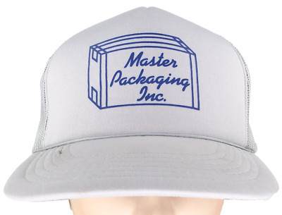 Vtg 1980s Master Packaging Inc. Snap Mesh Back Truckers Baseball Hat Boxes