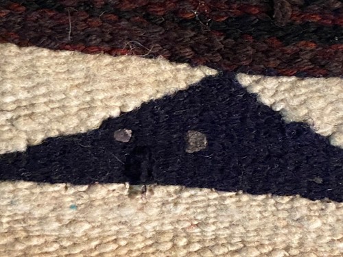 Alfombra Navajo Antigua Tejido Textil Indio Nativo Americano 38x18 Deslumbrante de Ojos - Imagen 13 de 22