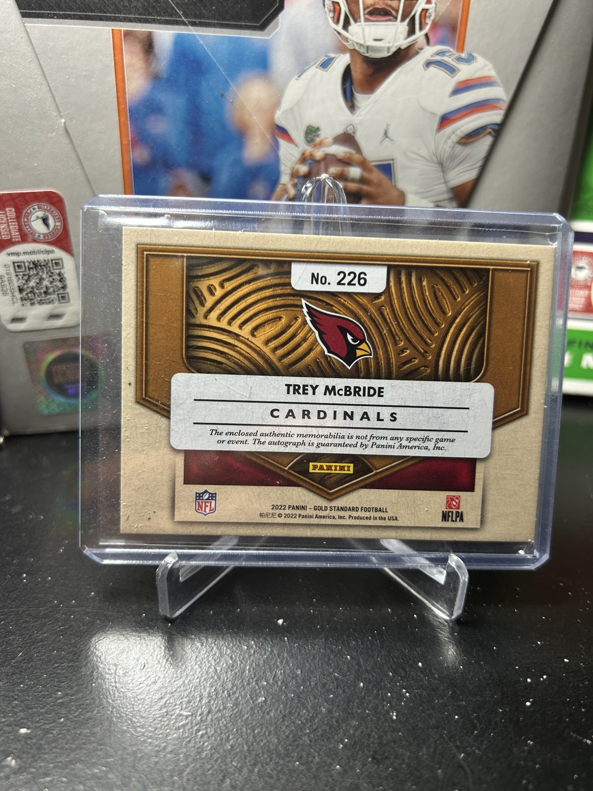 2022 Gold Standard Football Trey McBride RPA Patch Auto /199 Arizona Cardinals view 2