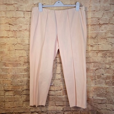 Basler Hamptons Pink Tapered Ankle Pants Size 46 GB 20 US 16 Cotton Blend NEW