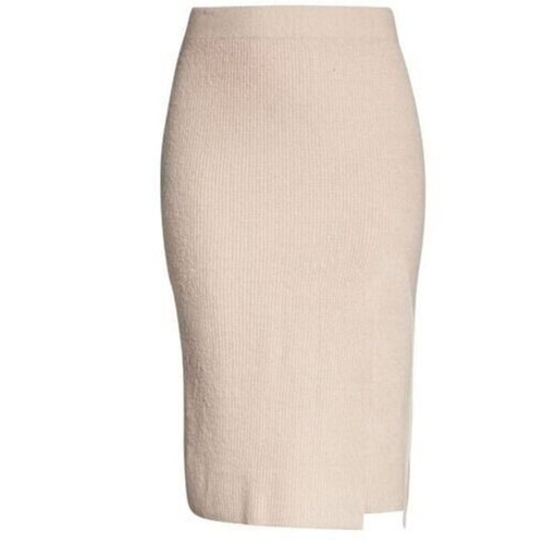 Leith Women's Plus Size Split Sweater Midi Skirt In Tan Memoir 1X MSRP $59 - Picture 5 of 6