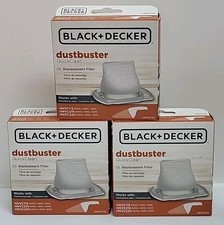Black  Decker Dustbuster Quick Clean Replacement Filter Lot of 3