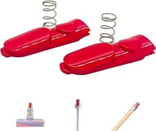 2 Pack Cleaner Head Clip Latch Tab Button with Spring 2.2 inches, Red 