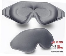 Sleep Mask, 3D Deep Contoured Eye Covers for Sleeping, 99 Block Out Light Grey