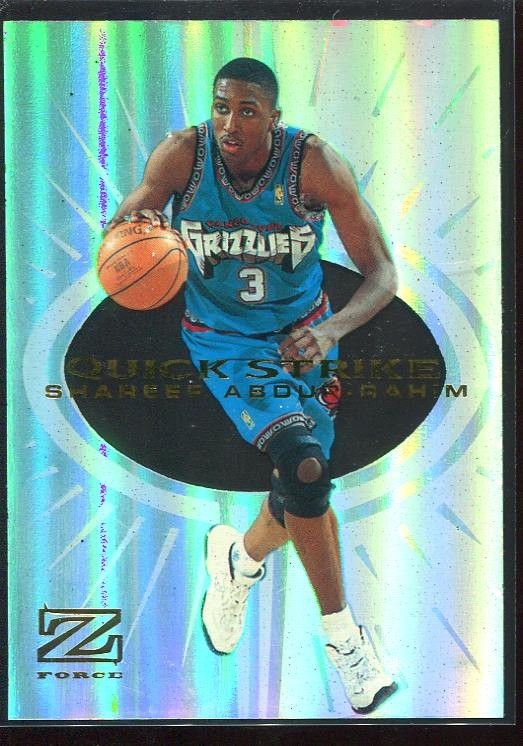 1997-98 Shareef Abdur-Rahim SkyBox Z-Force Quick Strike #1QS Vancouver Grizzlies