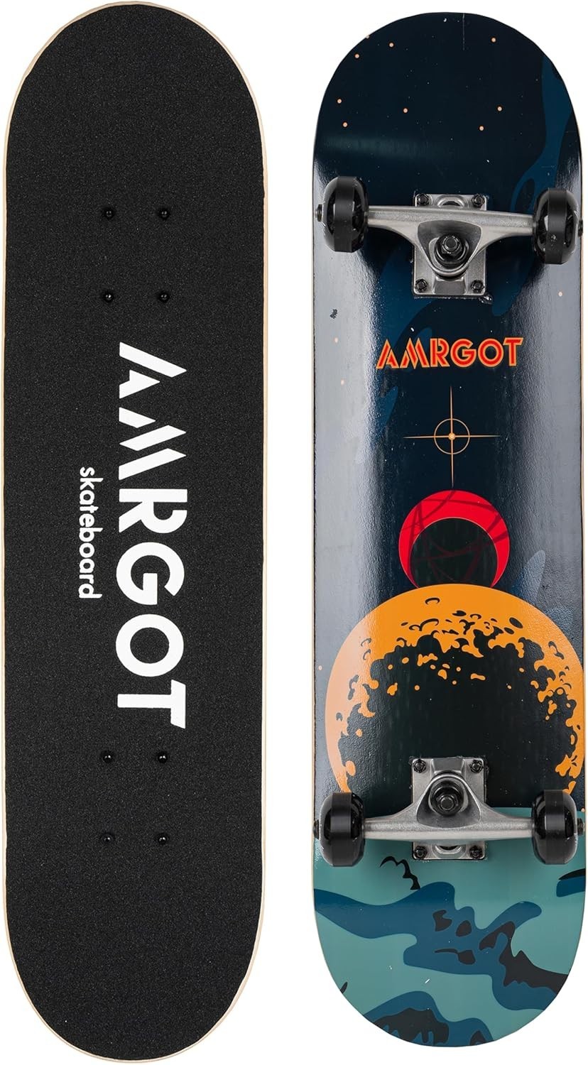 S For Beginners,31 * 8 Inches Complete Skateboards For Kids,boys,girls