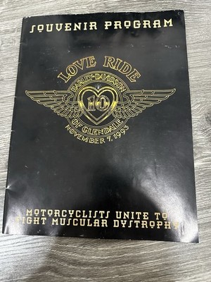1993 Harley-Davidson Love Ride 10 Souvenir Program   Glendale, CA  Charity Event