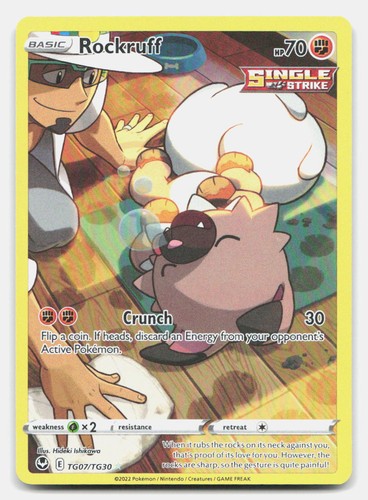 Rockruff TG07/TG30 Holo Silver Tempest Trainer Gallery Pokemon NM