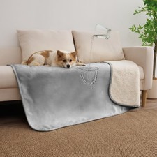 Waterproof Dog Blanket for Large Dog, Leak Proof Pet Sherpa Couch Throw Blank...
