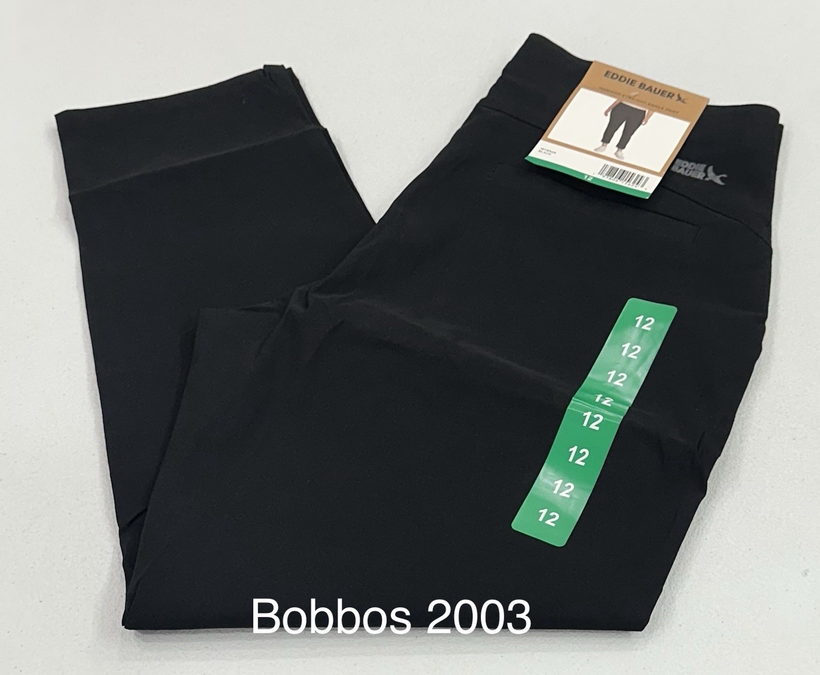 Eddie Bauer Women's Horizon Straight Ankle Pants, Black, Size 12