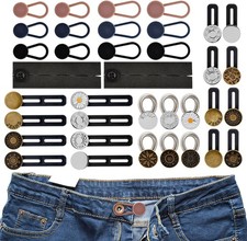 36 Pcs Button Extenders for Jeans, Pants Button Waistband Extender, Flexible