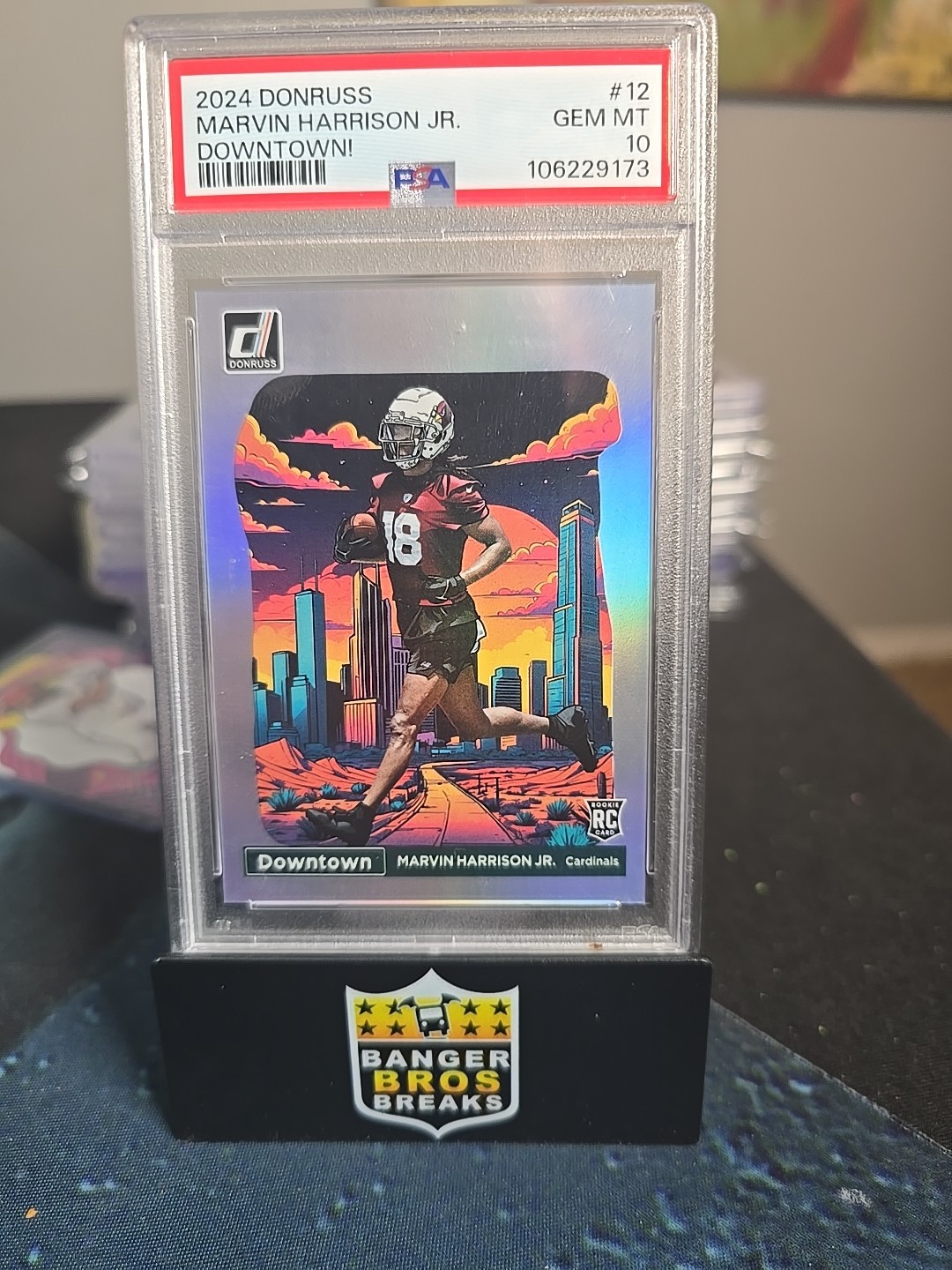 2024 Panini Donruss - Downtown! Marvin Harrison Jr. #12 (RC) PSA 10