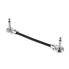 Ammoon 15cm/ 6in Guitar Effect Pedal Instrument Patch Cable 1/4 Silver Righ FIS