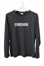 Gymshark Men's Size Medium Apollo Long Sleeve Black Crewneck Athletic Spellout