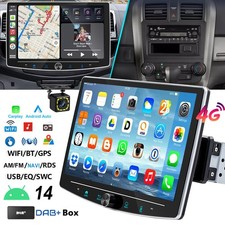 6+128G Android 14 Carplay DAB+ autoradio GPS navigatore 1 DIN 360° girevole schermo