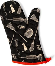 Disney Hocus Pocus Black Kitchen Oven Mitt Pot Holder | Thick Heat-Resistant Glo