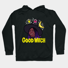 Good Witch Hoodie Black Halloween Witch Magic Moon Potion Graphic Pullover