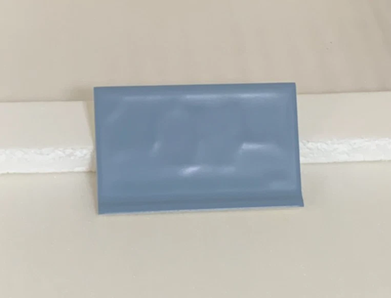 New Vtg Florida Ceramic Vermont Blue #566 Potters Touch Cove Base  4 " x  6 " - Image 3 of 4