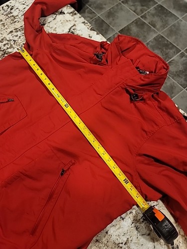 Lands End Red Nylon Parka With Tuckable Hood And Polyester Lining Mens Size XL - Picture 13 of 14