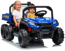 24V Kids Ride On Dump Truck 4WD for Kids Electric Car Toys 6 Wheeler W/Remote
