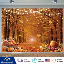 7x5ft Fall Photography Backdrop - Gorgeous Autumn Maple Leaves for Thanksgiving