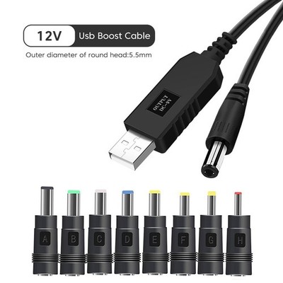  Universal USB to DC Power Supply Adapter with 8 Plugs - USB-DC 5V