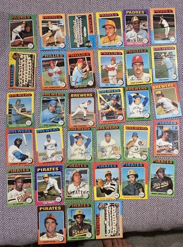 ЛОТ БЕЙСБОЛЬНЫХ КАРТОЧЕК 1975 TOPPS (235) ВКЛЮЧАЕТ ЗВЕЗД, НОВИЧКОВ И МНОГОЕ ДРУГОЕ G-VG  - Изображение 4 из 4