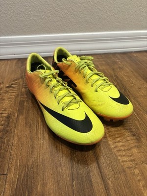 Nike Mercurial Vapor IX Soccer Cleats Yellow And Orange Mens Size 9.5