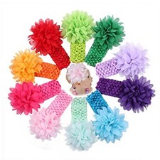 10pcs Baby Headbands Elastic Bow Hair Accessories Set for Girls
