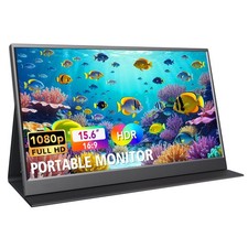 Portable Monitor 15.6 Inch 1080P FHD IPS Gaming Display Monitor with USB-C ...
