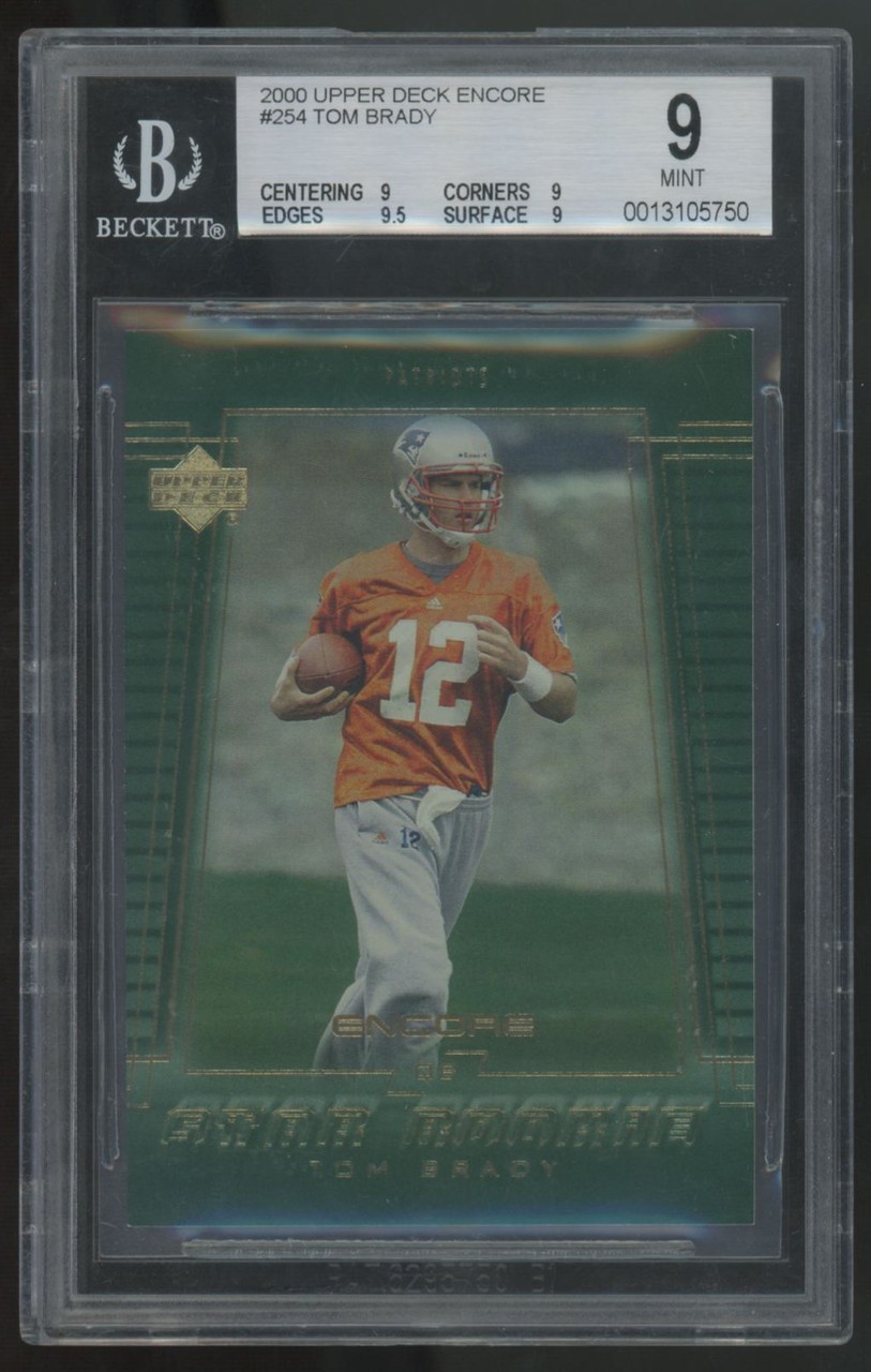 2000 Upper Deck Encore Tom Brady RC #254 BGS 9